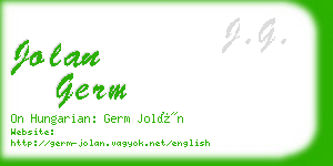 jolan germ business card